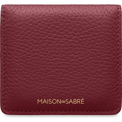 Maison De Sabre Maison De Sabré Leather Compact Mirror In Black