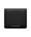 Maison De Sabre Leather Compact Mirror In Rouge Noir