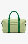 Maison De Sabre Leather Duffle Bag In Emerald Pistachio