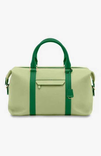 Maison De Sabre Leather Duffle Bag In Emerald Pistachio