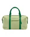 Maison De Sabre Leather Duffle Bag In Emerald Pistachio