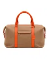 Maison De Sabre Leather Duffle Bag In Manhattan Sandstone