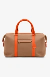Maison De Sabre Maison De Sabré Leather Duffle Bag In Manhattan Sandstone