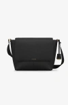 Maison De Sabre Maison De Sabré Leather Flaire Messenger Bag In Black