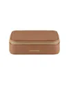 Maison De Sabre Leather Jewelry Case In Sandstone Brown