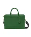 Maison De Sabre Top Handle Leather Laptop Bag In Emerald Green