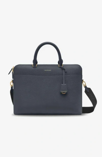 Maison De Sabre Leather Laptop Bag In Graphite Grey