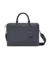 Maison De Sabre Leather Laptop Bag In Graphite Grey