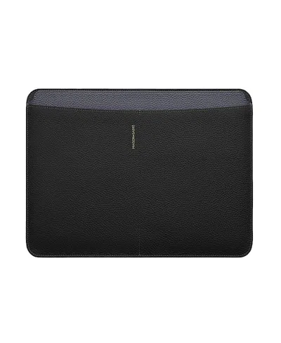 Maison De Sabre Leather Laptop Sleeve (14 Inches) In Black Caviar