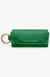 Maison De Sabre Leather Lipstick Charm In Emerald Lily