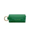 Maison De Sabre Leather Lipstick Charm In Emerald Lily