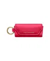 Maison De Sabre Leather Lipstick Charm In Fuchsia Lavender