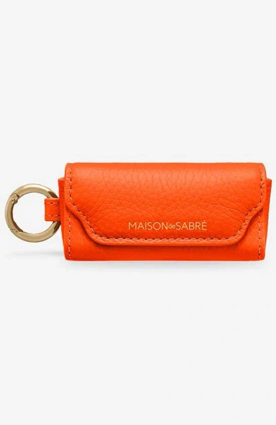 Maison De Sabre Leather Lipstick Charm In Manhattan Sandstone