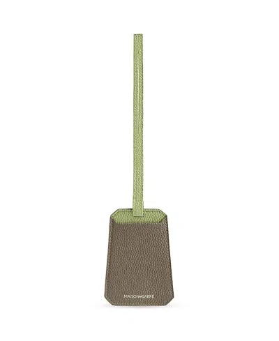 Maison De Sabre Leather Luggage Tag In Green