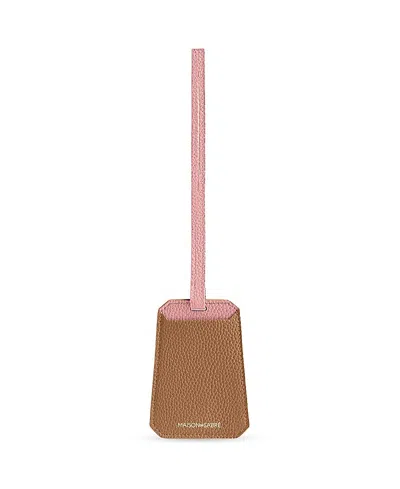 Maison De Sabre Leather Luggage Tag In Pink