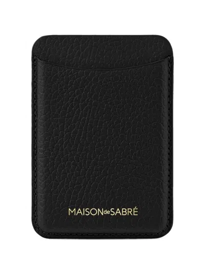 Maison De Sabre Leather Magsafe Wallet In Black