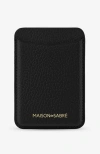 Maison De Sabre Leather Magsafe Wallet In Black Caviar