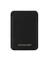 Maison De Sabre Leather Magsafe Wallet In Black Caviar