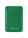 Maison De Sabre Leather Magsafe Wallet In Emerald Green