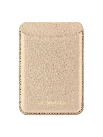 Maison De Sabre Leather Magsafe Wallet In Saharan