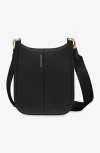 Maison De Sabre Maison De Sabré Mini Leather Saddle Bag In Black Caviar