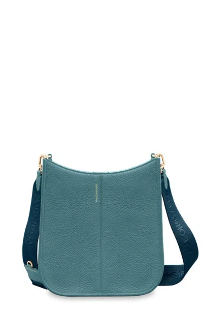 Maison De Sabre Grainy Leather Saddle Bag In Blue