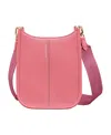 Maison De Sabre Leather Mini Saddle Bag In Candy Pink