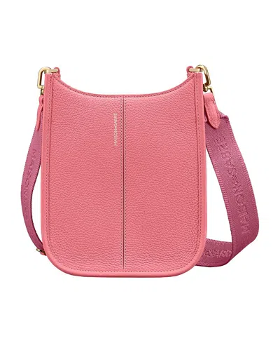 Maison De Sabre Leather Mini Saddle Bag In Candy Pink
