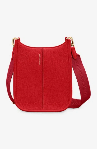 Maison De Sabre Maison De Sabré Mini Leather Saddle Bag In Pomegranate Red