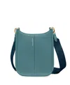 Maison De Sabre Leather Mini Saddle Bag In Purple