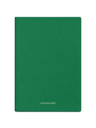 Maison De Sabre Leather Notebook In Green
