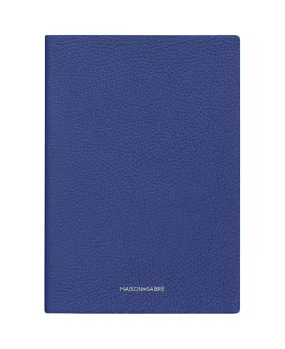 Maison De Sabre Leather Notebook In Lapis Blue