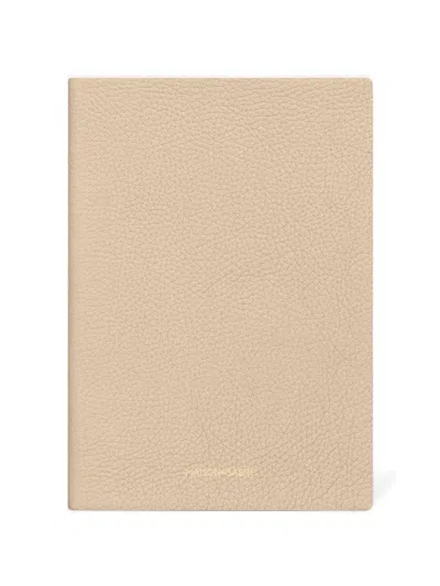 Maison De Sabre Leather Notebook In Neutral