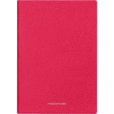 Maison De Sabre Maison De Sabré Leather Notebook In Shibuya Fuchsia