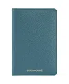 Maison De Sabre Leather Passport Holder In Bondi Blue