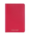 Maison De Sabre Leather Passport Holder In Fuchsia Lavender