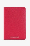 Maison De Sabre Slim Leather Passport Holder In Pink
