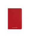 Maison De Sabre Leather Passport Holder In Pomegranate Red
