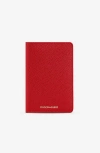 Maison De Sabre Maison De Sabré Leather Passport Holder In Pomegranate Red