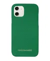 Maison De Sabre Leather Phone Case (iphone 12) In Emerald Green