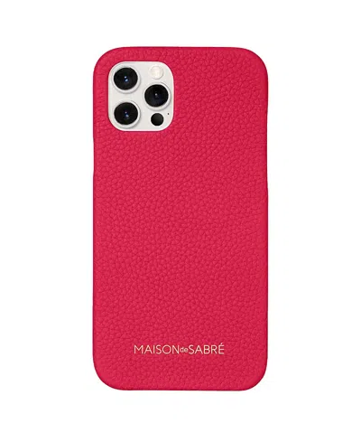 Maison De Sabre Leather Phone Case (iphone 12 Pro) In Shibuya Fuchsia