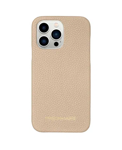 Maison De Sabre Leather Phone Case (iphone 13 Pro) In Saharan Nude