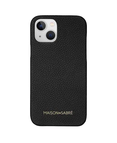 Maison De Sabre Leather Phone Case (iphone 14) In Black