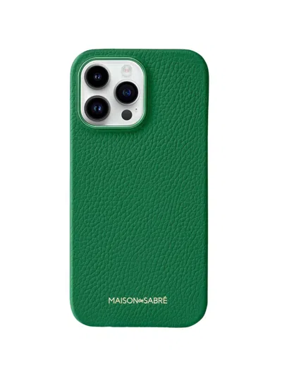 Maison De Sabre Leather Phone Case (iphone 14 Pro) In Metallic