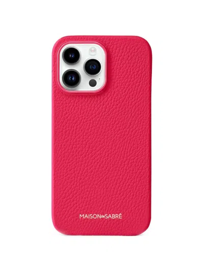 Maison De Sabre Leather Phone Case (iphone 14 Pro Max) In Red