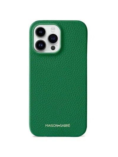 Maison De Sabre Leather Phone Case (iphone 14 Pro Max) In Green