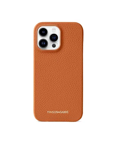 Maison De Sabre Leather Phone Case (iphone 15 Pro Max) In Brown