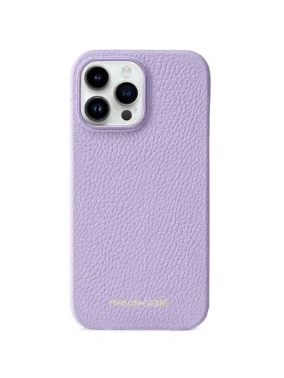 Maison De Sabre Leather Phone Case (iphone 15 Pro Max) In Purple