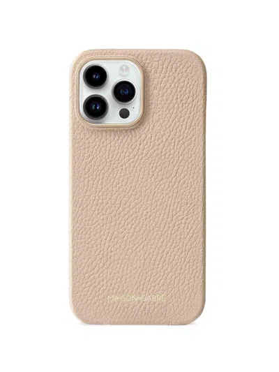 Maison De Sabre Leather Phone Case (iphone 15 Pro Max) In Pink