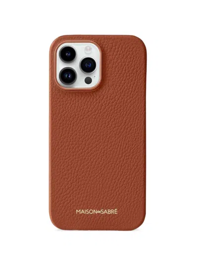 Maison De Sabre Leather Phone Case (iphone 15 Pro Max) In Walnut Brown